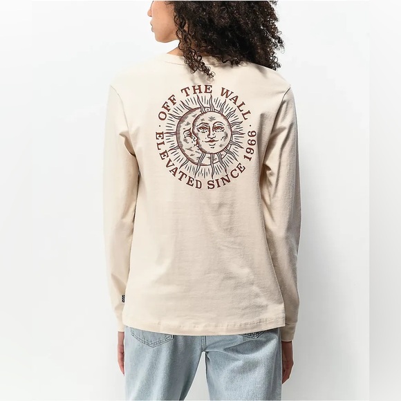 NWOT Vans Elevate Tan Long Sleeve T-Shirt - Picture 5 of 5